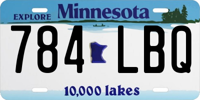 MN license plate 784LBQ