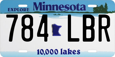 MN license plate 784LBR