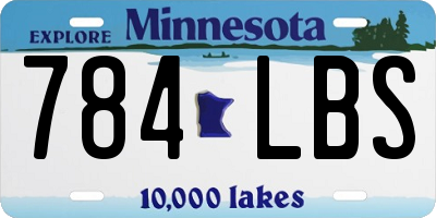 MN license plate 784LBS
