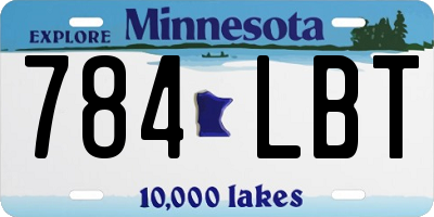 MN license plate 784LBT