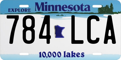 MN license plate 784LCA