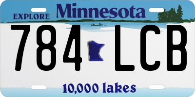 MN license plate 784LCB