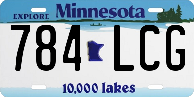 MN license plate 784LCG