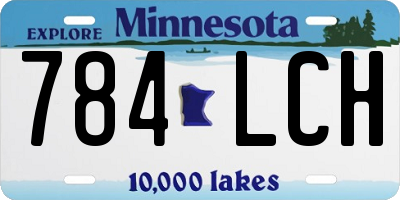 MN license plate 784LCH