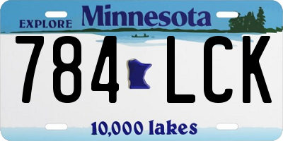 MN license plate 784LCK