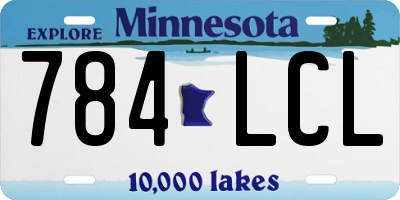 MN license plate 784LCL