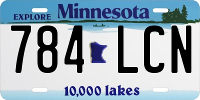 MN license plate 784LCN