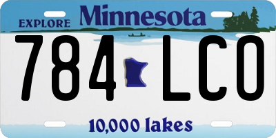 MN license plate 784LCO