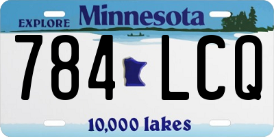 MN license plate 784LCQ