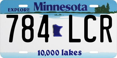 MN license plate 784LCR
