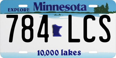 MN license plate 784LCS
