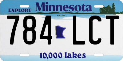 MN license plate 784LCT