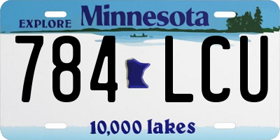 MN license plate 784LCU