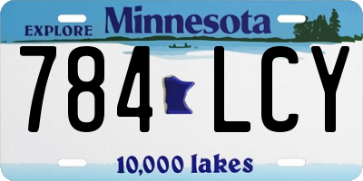 MN license plate 784LCY
