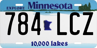 MN license plate 784LCZ