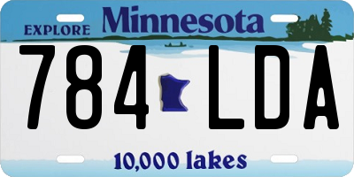 MN license plate 784LDA