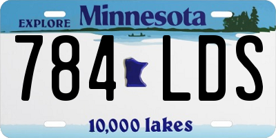MN license plate 784LDS