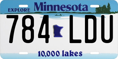 MN license plate 784LDU