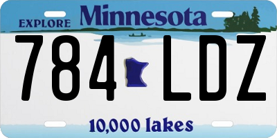 MN license plate 784LDZ