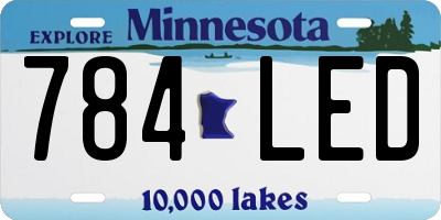 MN license plate 784LED