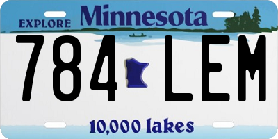 MN license plate 784LEM