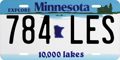 MN license plate 784LES