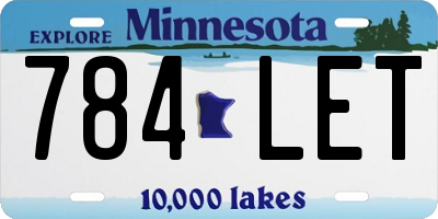 MN license plate 784LET