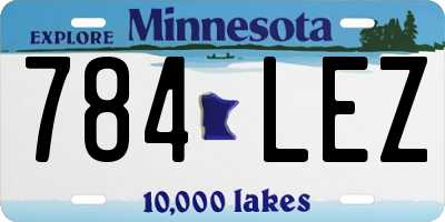 MN license plate 784LEZ