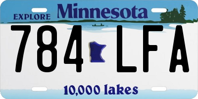 MN license plate 784LFA