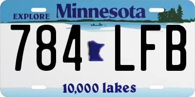 MN license plate 784LFB