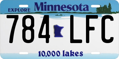 MN license plate 784LFC