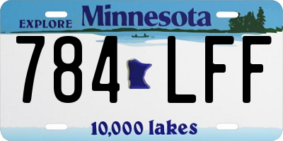 MN license plate 784LFF