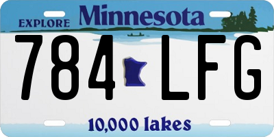 MN license plate 784LFG