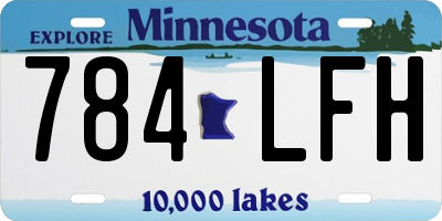 MN license plate 784LFH
