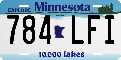 MN license plate 784LFI