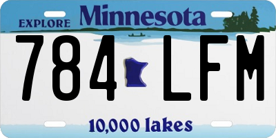 MN license plate 784LFM