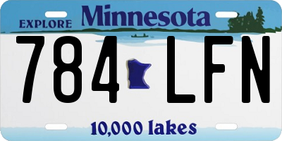 MN license plate 784LFN