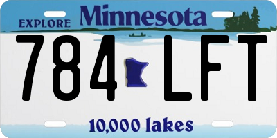 MN license plate 784LFT