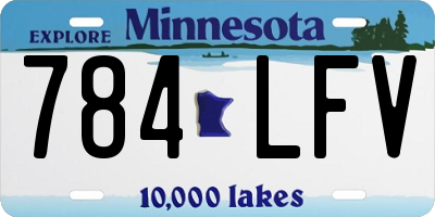 MN license plate 784LFV