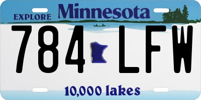 MN license plate 784LFW