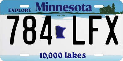 MN license plate 784LFX