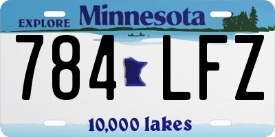 MN license plate 784LFZ