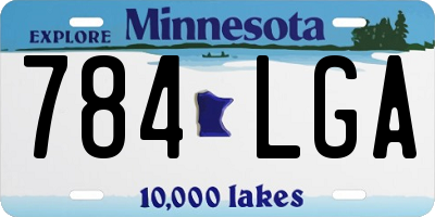 MN license plate 784LGA