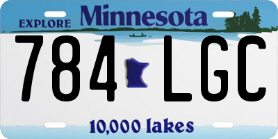 MN license plate 784LGC