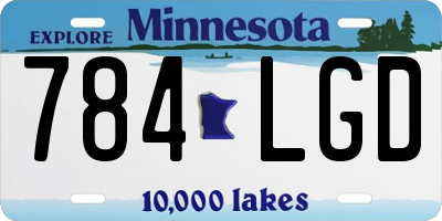 MN license plate 784LGD