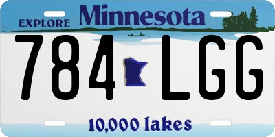 MN license plate 784LGG