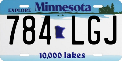 MN license plate 784LGJ