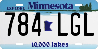 MN license plate 784LGL
