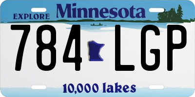 MN license plate 784LGP