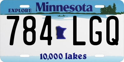 MN license plate 784LGQ
